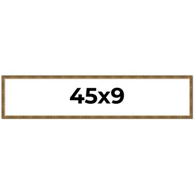 45x9 Frame Gold Solid Wood Picture Frame - Complete Modern Photo Frame
