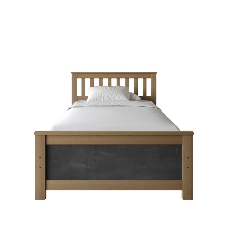 CraftPorch Classic Twin Platform Bed - Light Oak