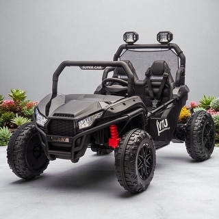 24V Two-Seater Kids Ride-On UTV with Remote Control, 400W Power, Four-Wheel Suspension, LED Lights, Bluetooth, and MP3