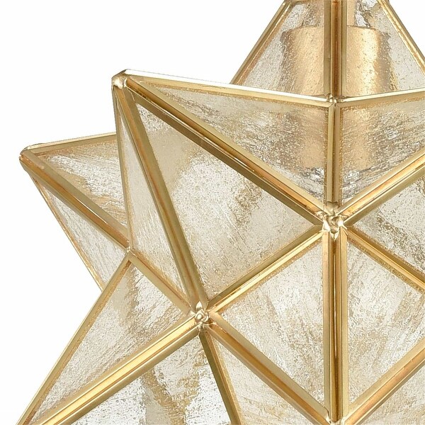 Ravenna Brass Moravian Star Pendant Light Seeded Glass Shade 11 In On Sale Bed Bath Beyond 40221091
