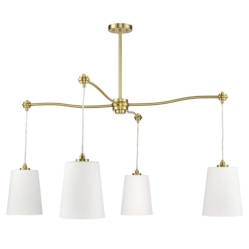 Light Society Llie Chandelier - Brushed Brass/Opal