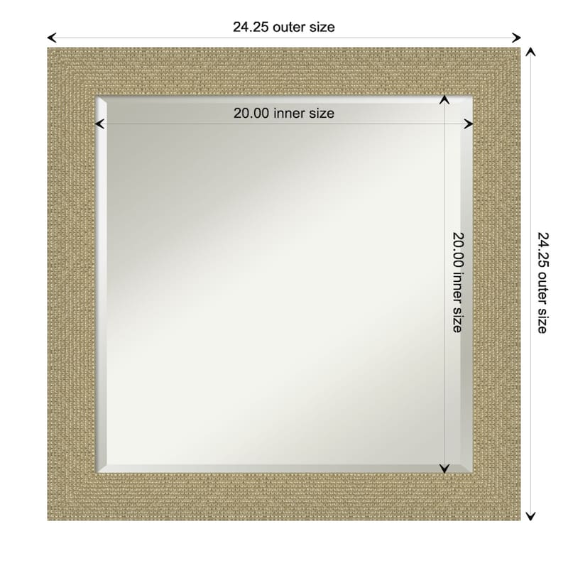 Beveled Wall Mirror - Mosaic Gold Frame - Mosaic Gold - 24.25 x 24.25-inch