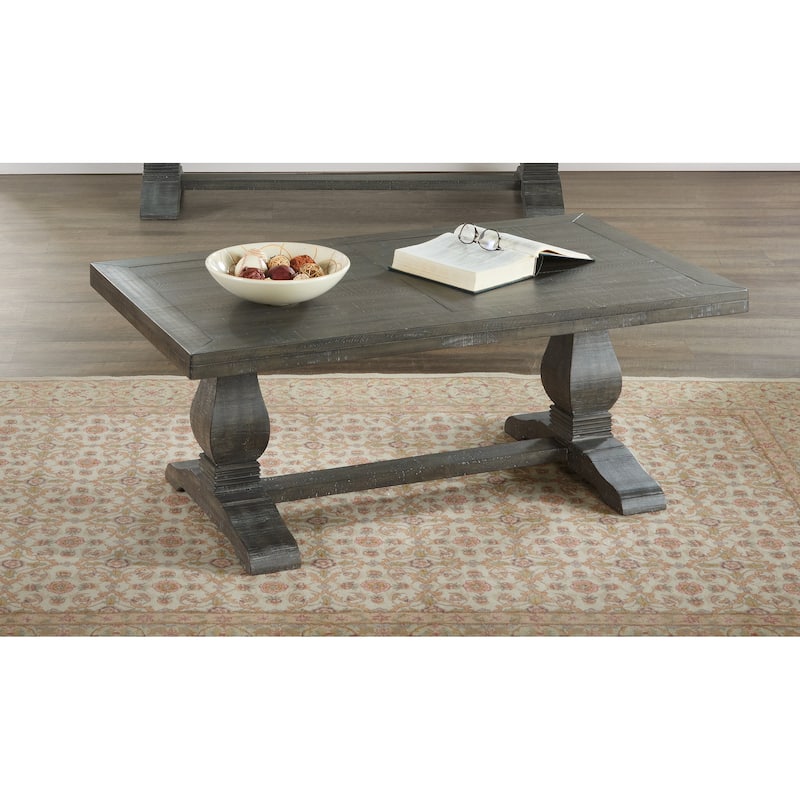 Napa 50" Solid Wood Pedestal Coffee Table
