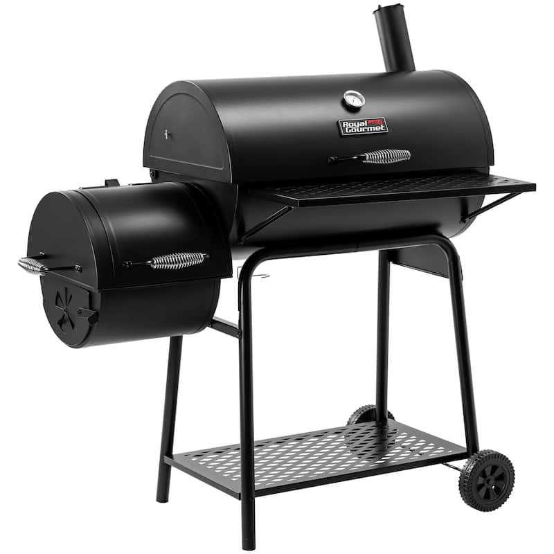Royal Gourmet Charcoal Grill with Barrel Offset Smoker