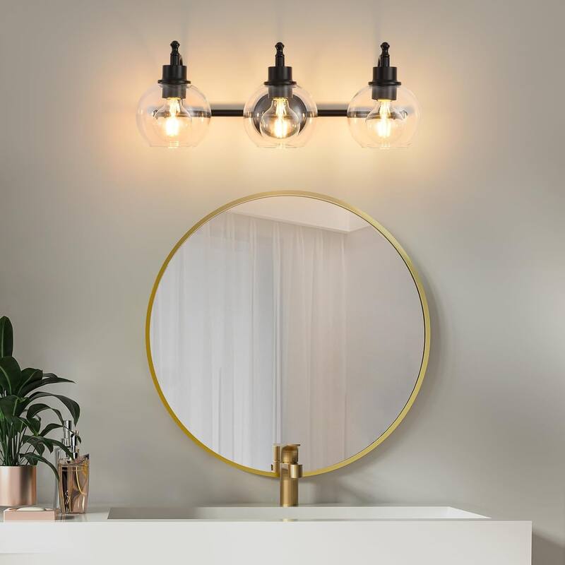 22Inch Bathroom Vanity Lighting Fixtures Brushed Gold with 3-Lights