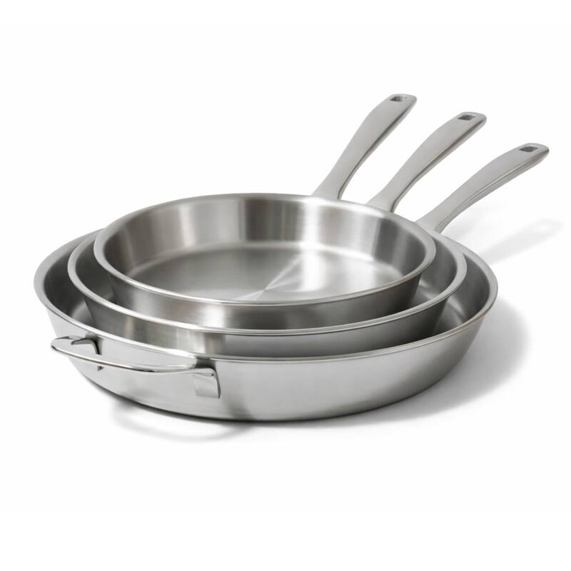 Alva Maestro 5-Ply Stainless Steel Frying Pan - 3 Piece Set