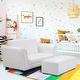 preview thumbnail 4 of 6, Children Sofa 2 Seat Armrest Chair Lounge with Footstool