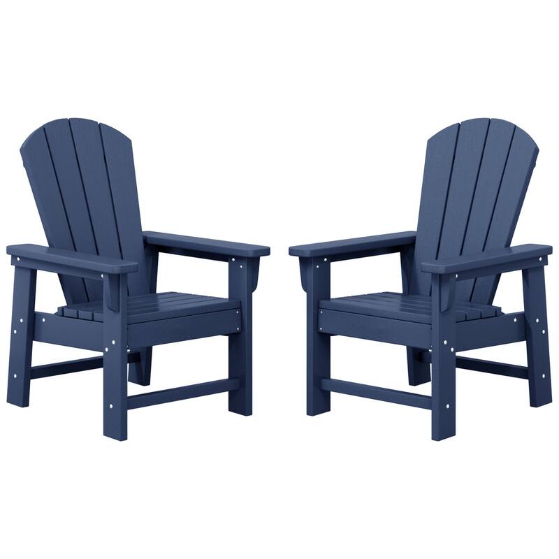 Laguna Kids Outdoor Poly Adirondack Chair (Set of 2) - Navy Blue