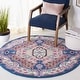 preview thumbnail 57 of 115, SAFAVIEH Handmade Bellagio Fronnie Oriental Medallion Wool Rug 5' Round - Pink/Ivory - Round