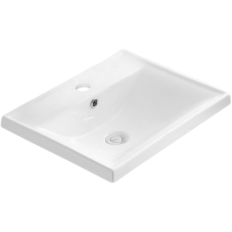 Karran USA VC-201 Valera 20-3/8" Rectangular Vitreous China Drop In - White
