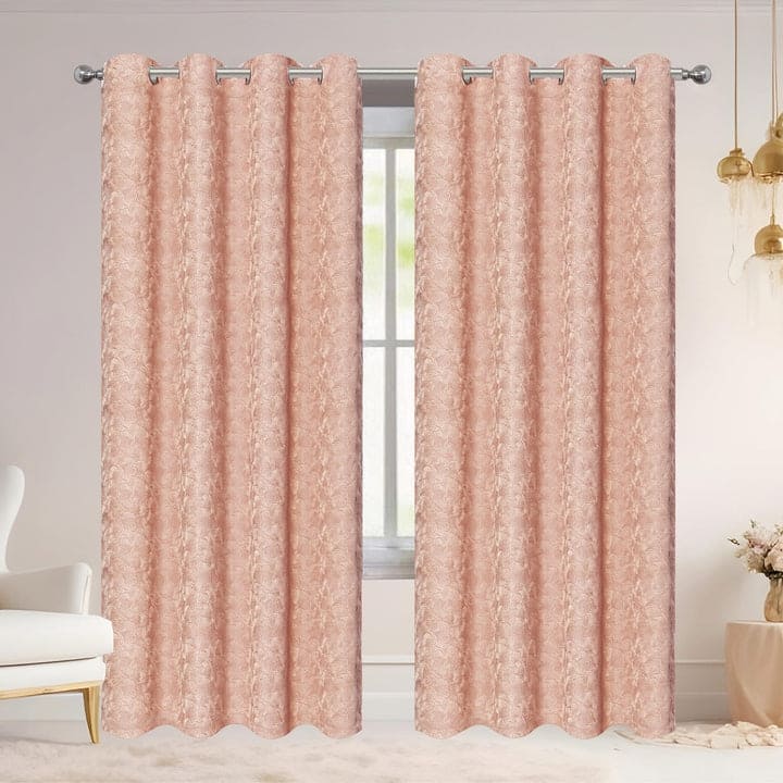 Adelia Ginkgo Biloba Leaf Room Darkening Grommet Window Curtain Panel, 54x84 Inches - 54x84 Inches