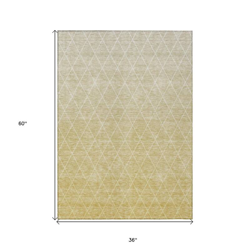 HomeRoots Geometric Transitional Rectangle Outdoor Rug