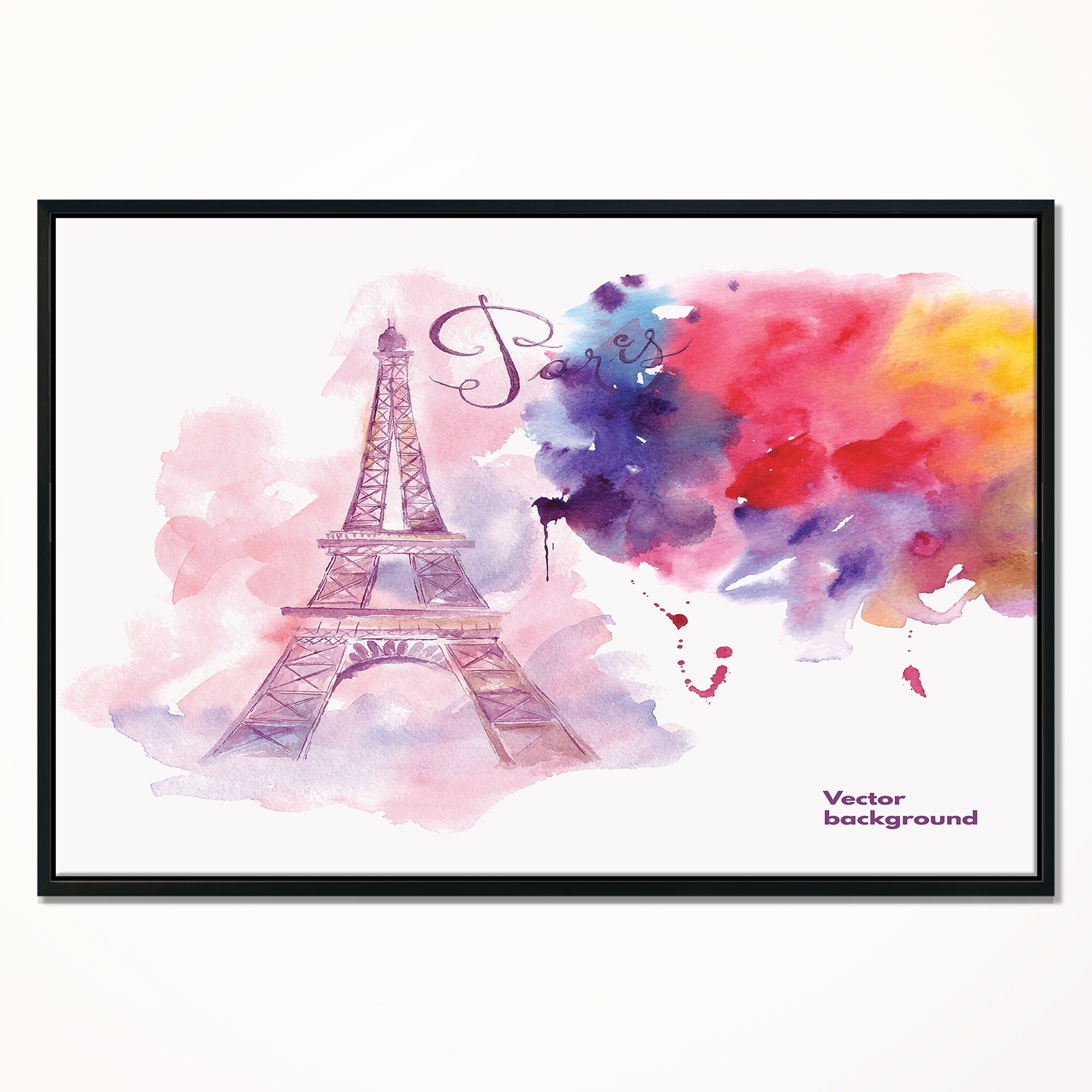 Shop Designart Paris Eiffel Towerin Cloud Of Colors Watercolor