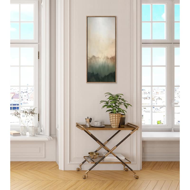 Kate and Laurel Sylvie Green Mountain Abstract I Framed Canvas by Amy Lighthall