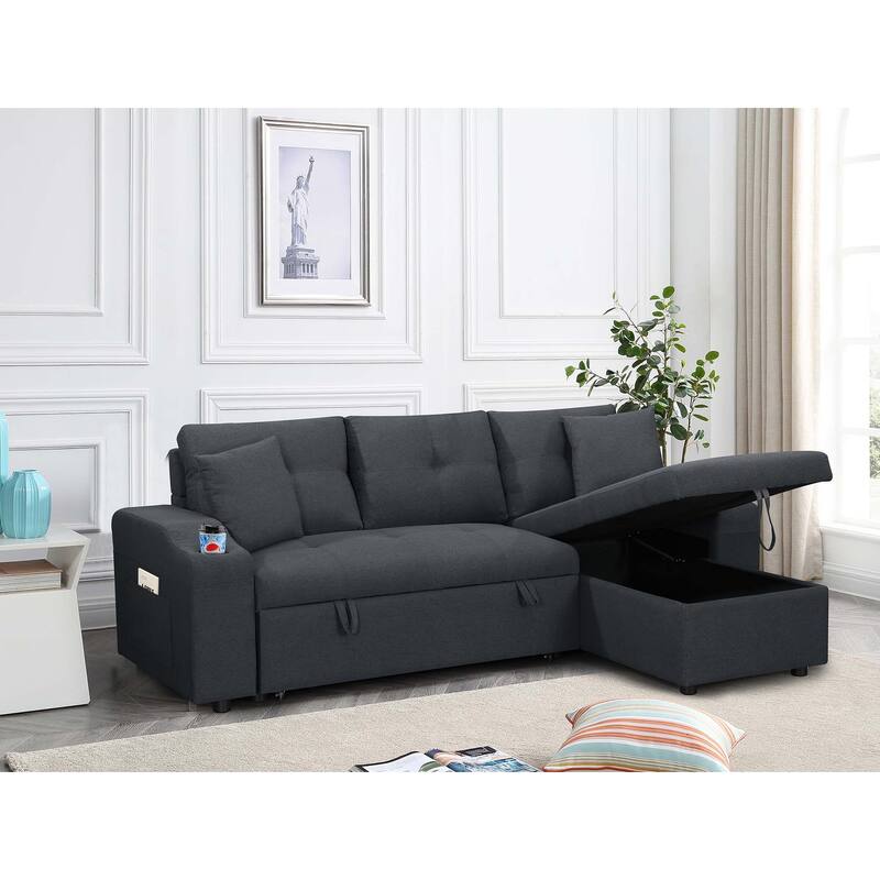 Comfortable sofa with magazine pocket,left and right interchangeable
