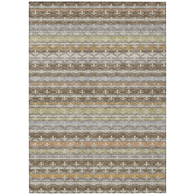 Machine Washable Indoor/ Outdoor Stripe Bramlage Chantille Rug