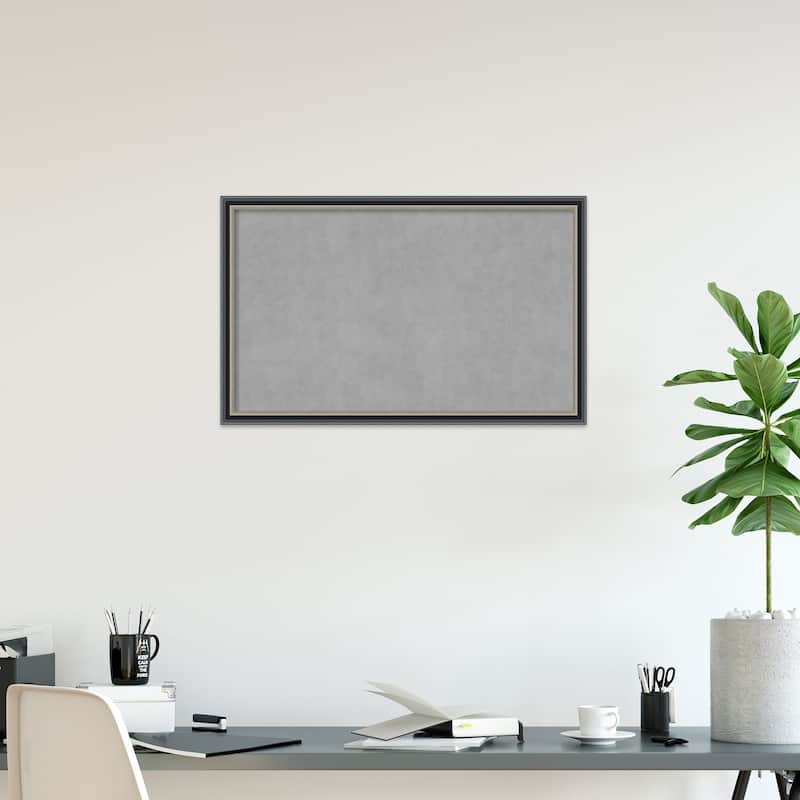 Amanti Art Theo Black Silver Framed Magnetic Board