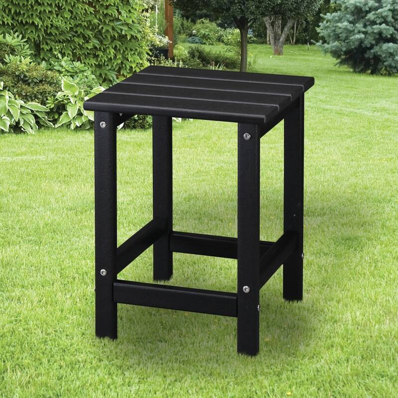 Outdoor High Density Polyethylene 14" Square Side Table