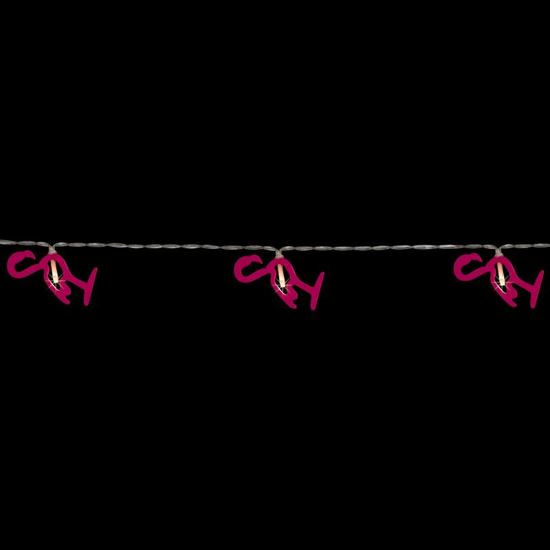 LED Flamingo Patio Light Set - Pink - 4' Clear Wire - 10ct