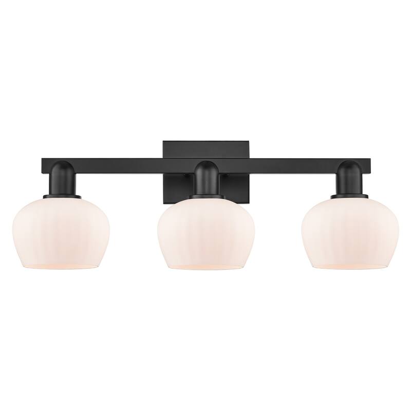 Innovations Lighting Endless Possibilities Arcadia - Fenton - 3 Light 26" Bath Vanity Light - Matte White/Matte Black