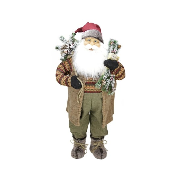 36 Country Rustic Standing Santa Claus Christmas Figure Overstock 18875794