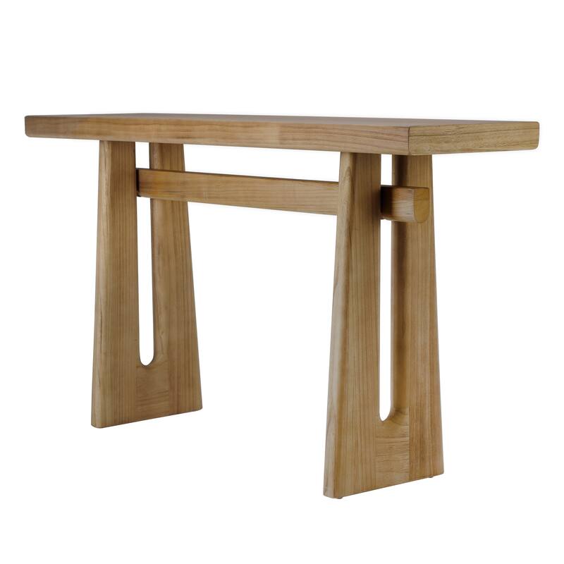 Christopher Knight Home - Chole Wood Console Table with Sculptural Design