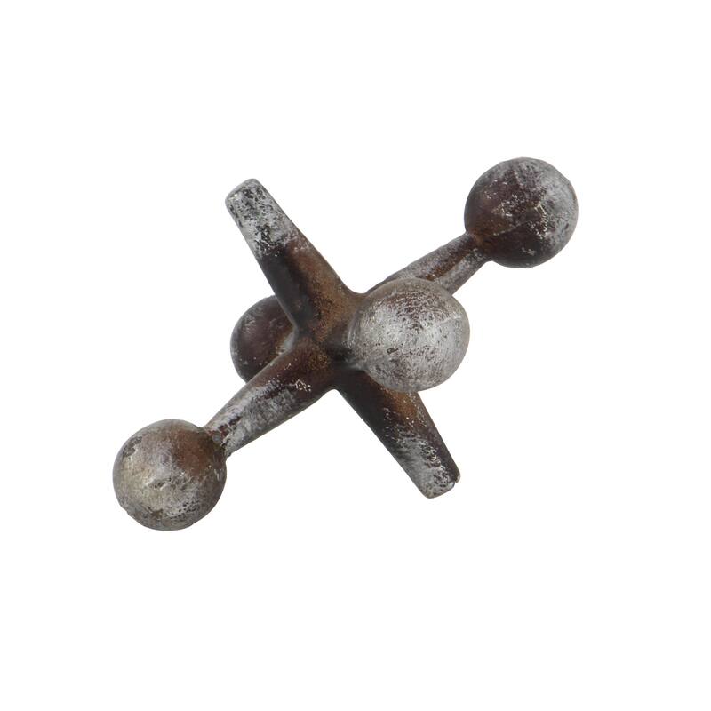 Metal Jack Sculpture - Set of 3 - CosmoLiving by Cosmopolitan - Bronze or Silver or Gray
