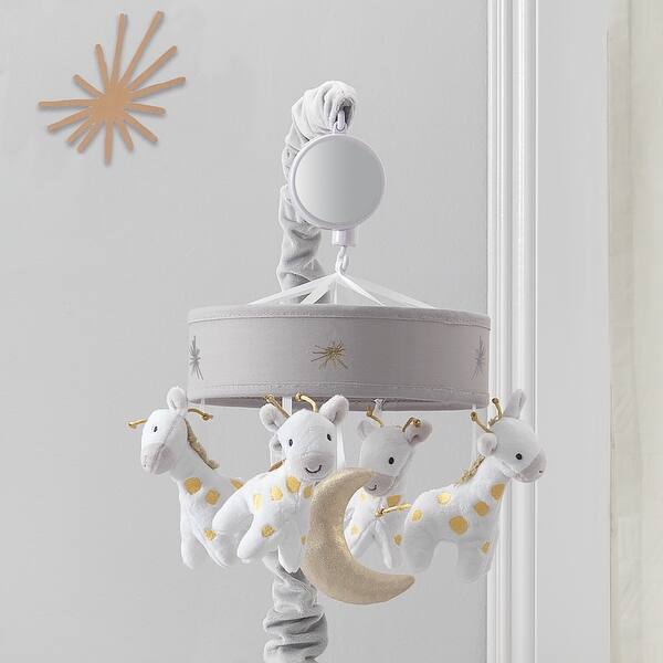 Shop Lambs Ivy Signature Goodnight Giraffe Moonbeams Gray White