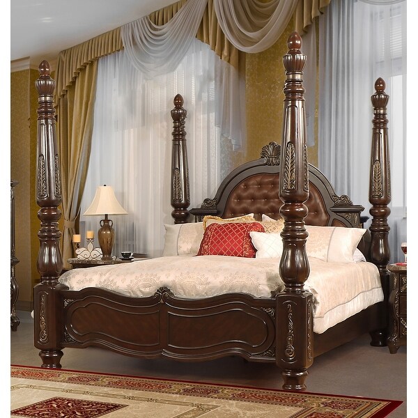 New Classic Furniture Gweni Brown Poster Bed Queen