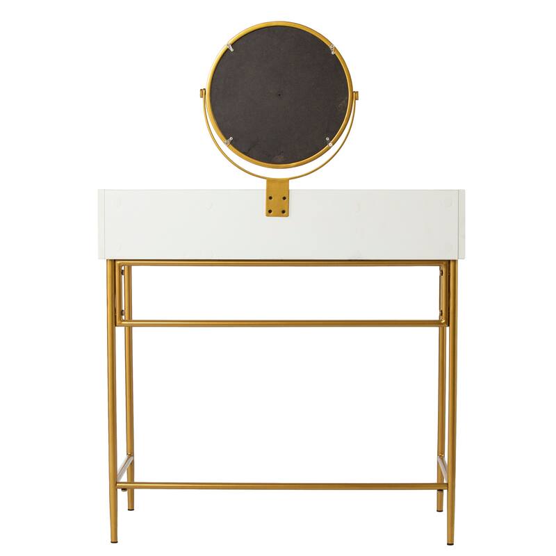SEI Furniture Derwent Contemporary White Vanity Mirror