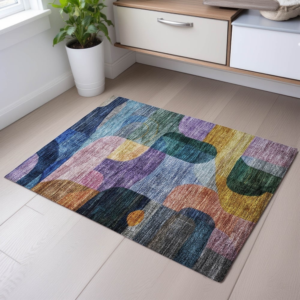 Premium Washable Super Soft Contemporary Abstract Mayfield Rug