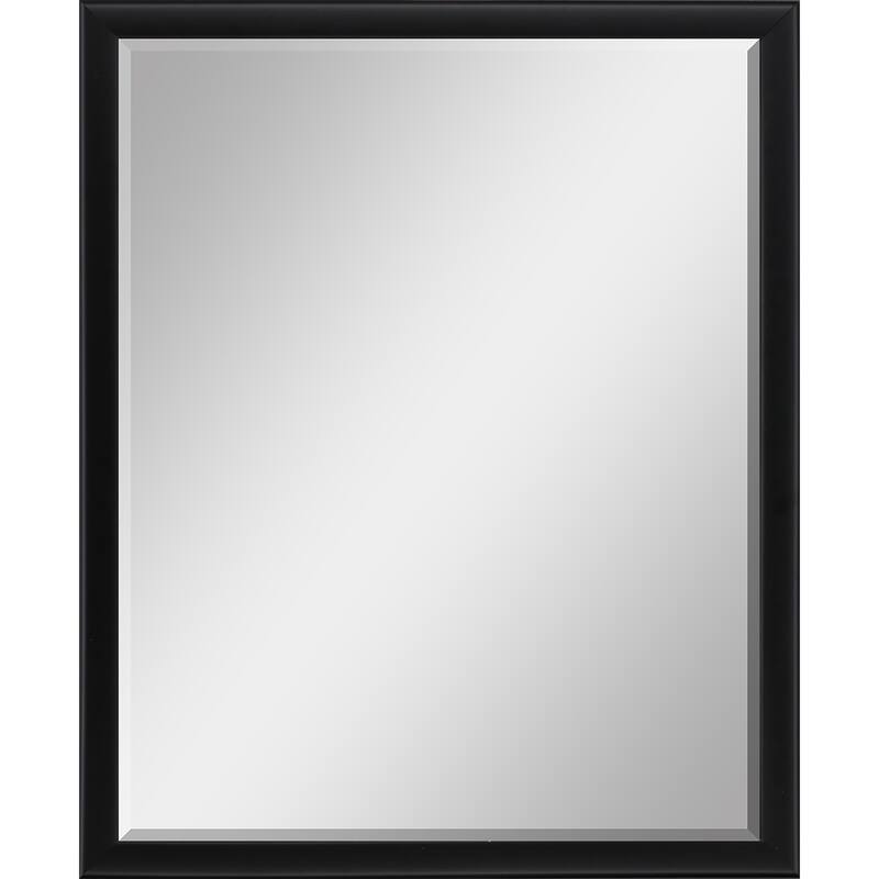 HomeRoots 42" Black Solid Wood Framed Accent Mirror - 32.00 in. x 42.00 in. x 3.00 in.
