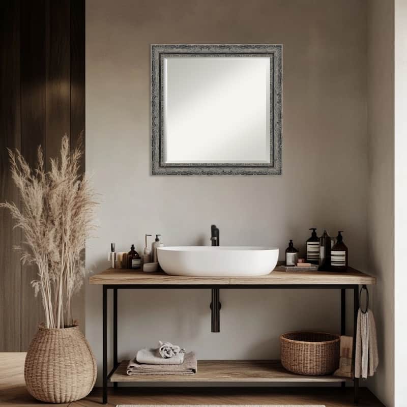Filigree Beveled Framed Bathroom Vanity Wall Mirror