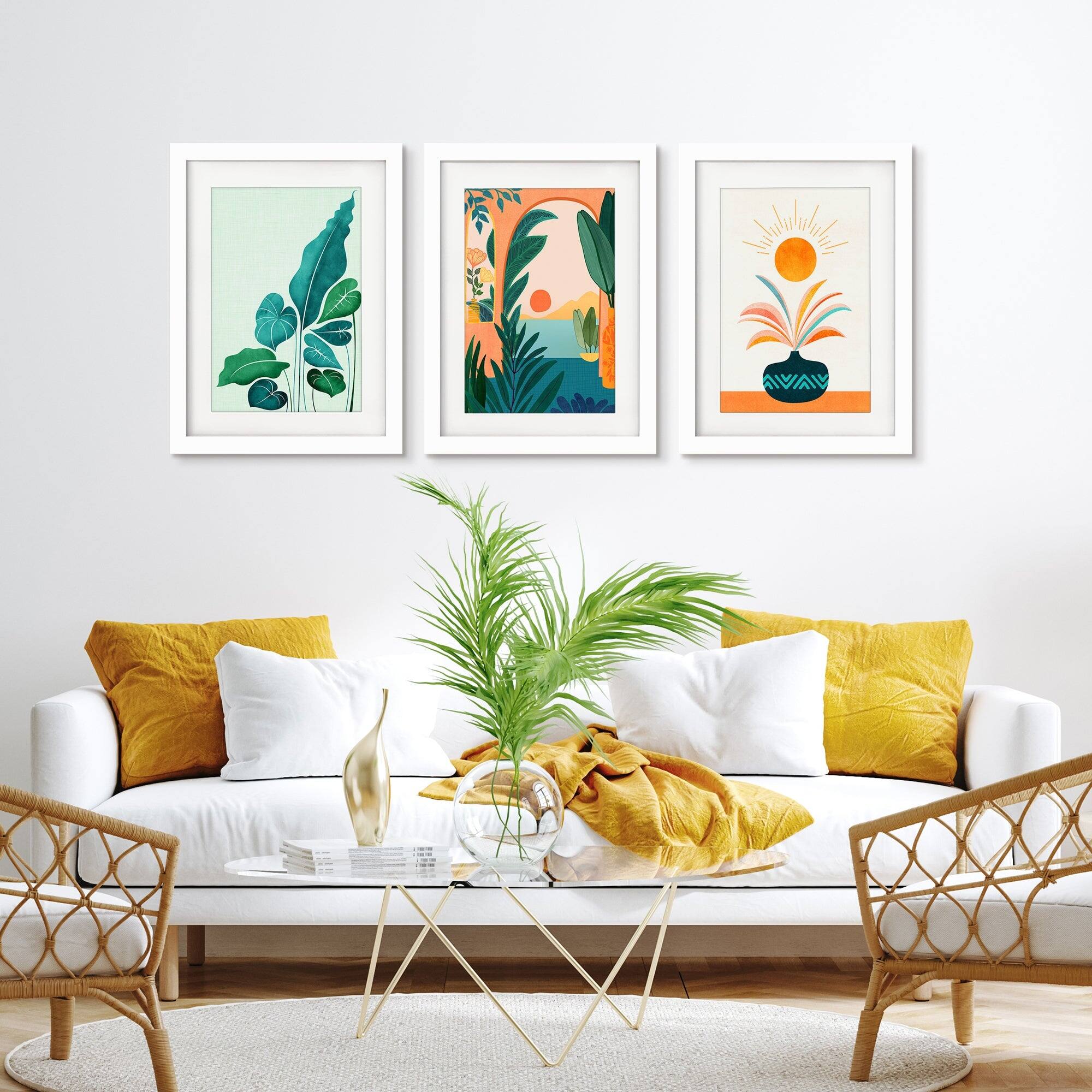 Sunny Views Modern Tropical Modern Tropical 3 Piece Framed Gallery