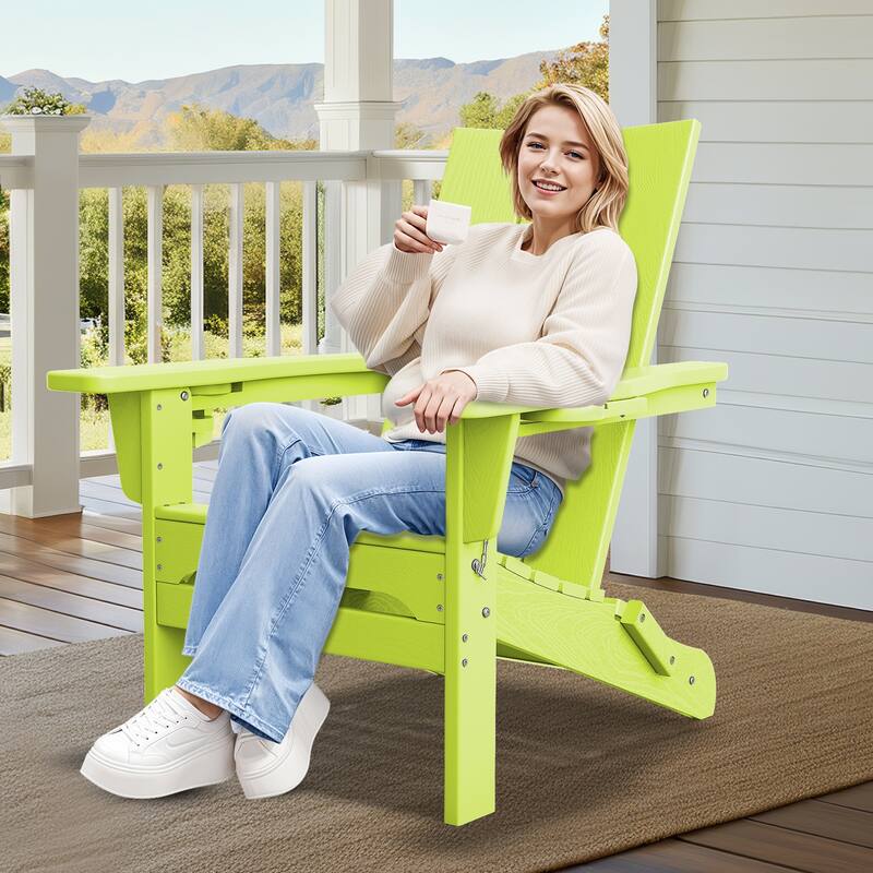 Foldable HDPE Modern Chair with Dual Cup Holders
