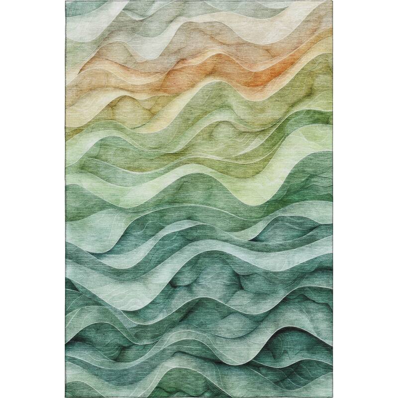 Premium Washable Super Soft Modern Waves Mayfield Rug