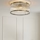preview thumbnail 19 of 23, Modern Glam Black / Antique Bronze 4/10-Light Glass Drum Flush Mount Contemporary Ceiling Light For Living Room Entryway