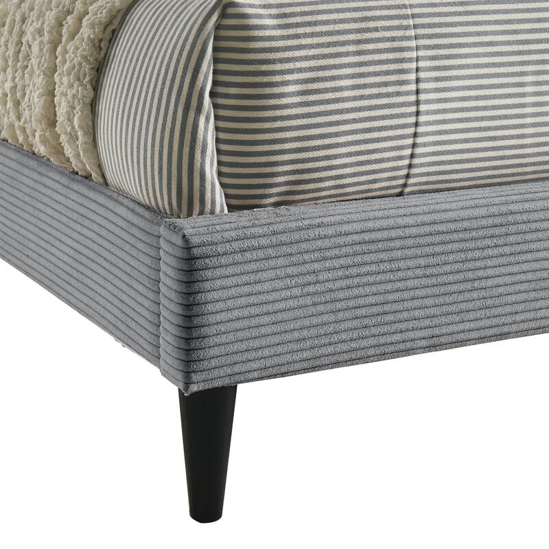 Bayson Wood Frame Queen Platform Bed With Headboard