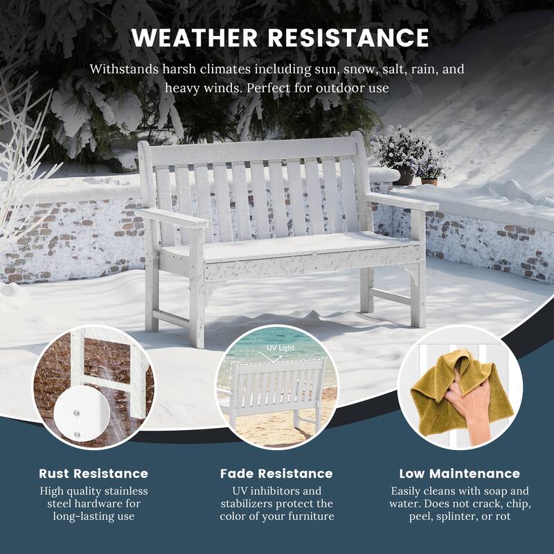 Laguna Poly 51 Inch Garden Bench