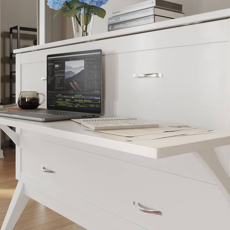 Northampton Full Murphy Bed Desk with Mattress