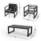 preview thumbnail 4 of 40, Navan Outdoor 4-piece Conversation Set by Christopher Knight Home