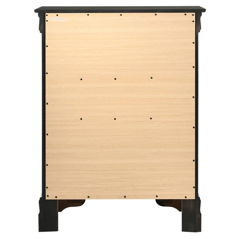Passion Furniture Louis Phillipe Cherry 4 Drawer Chest of Drawers - 31"L x 16"W x 41"H