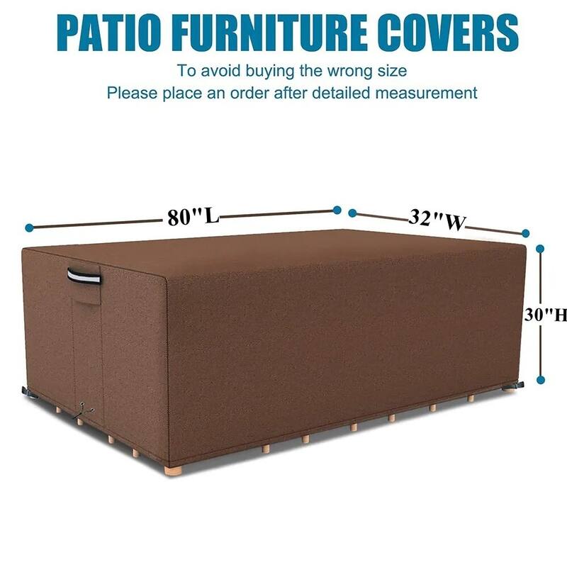 Heavy Duty Patio Sectional Sofa Cover Outdoor Furniture Cover Waterproof