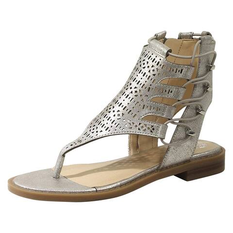 vince camuto silver flat sandals