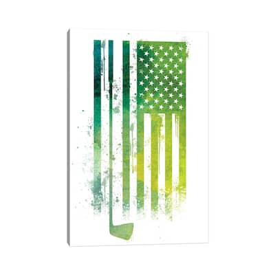 iCanvas "Golf Sports Flag" by 5by5collective Canvas Print