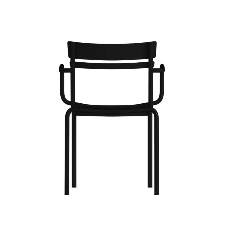 Modern Commercial Grade 2 Slat Indoor/Outdoor Steel Stack Chair