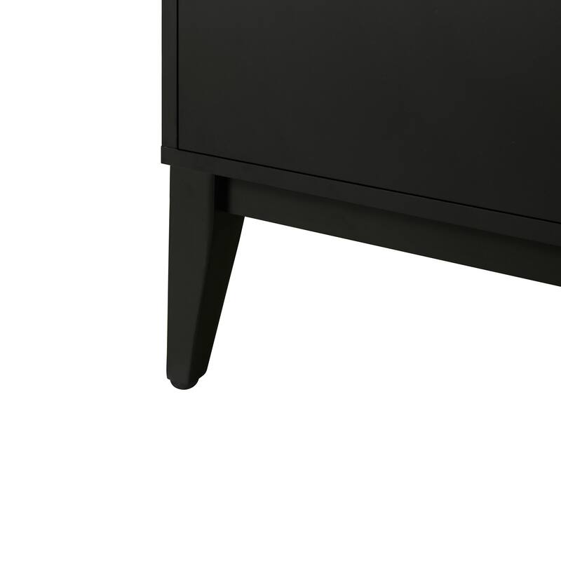 Luxurious 4-Door Wooden Sideboard Buffet Cabinet with Adjustable Shelves for Hallway & Living Room