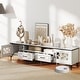 preview thumbnail 13 of 13, Modern 71" TV Console Table with Storage Drawers Cabinets and Cord Hole Metal Legs for Living Room - 71" x 14" x 18"