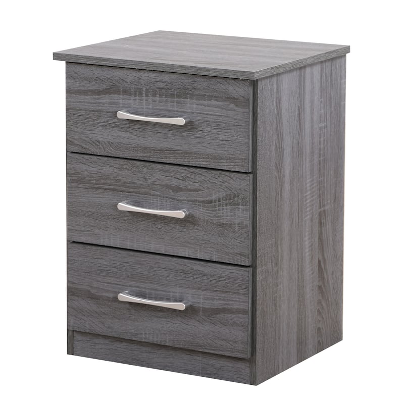 Boston 3-drawer Wooden Nightstand