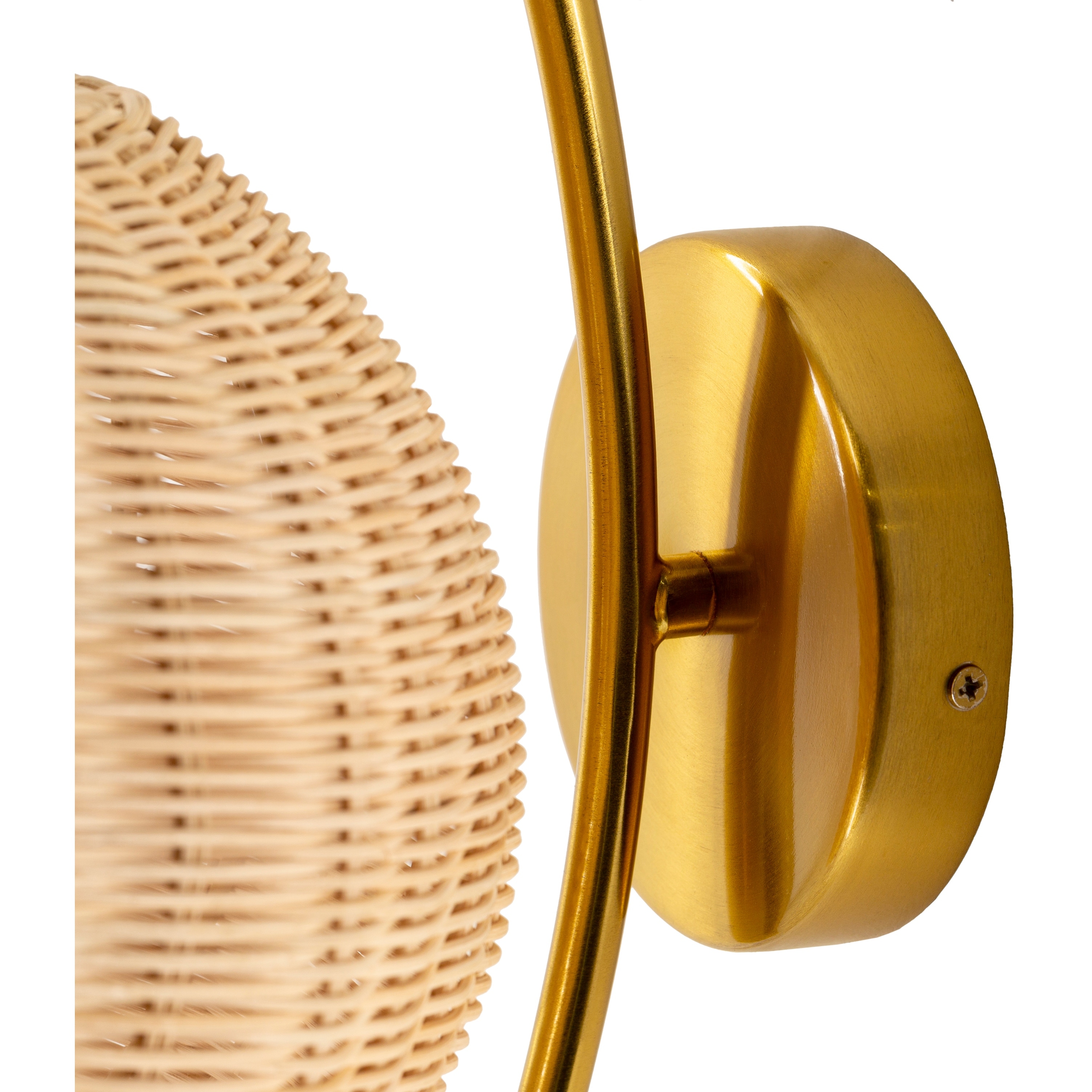 Meena modern shop rattan wall sconce